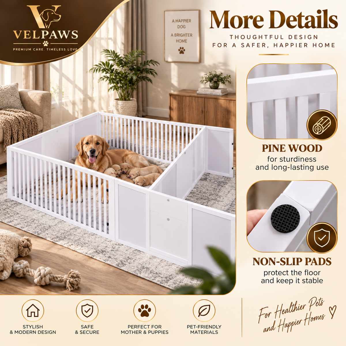 Whelping Box For Dogs Built For Mother's Comfort