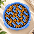 Slow Feeder Dog Bowl – 2 Cup Capacity, Non-Slip Puzzle Bowl for Small & Medium Dogs, Blue