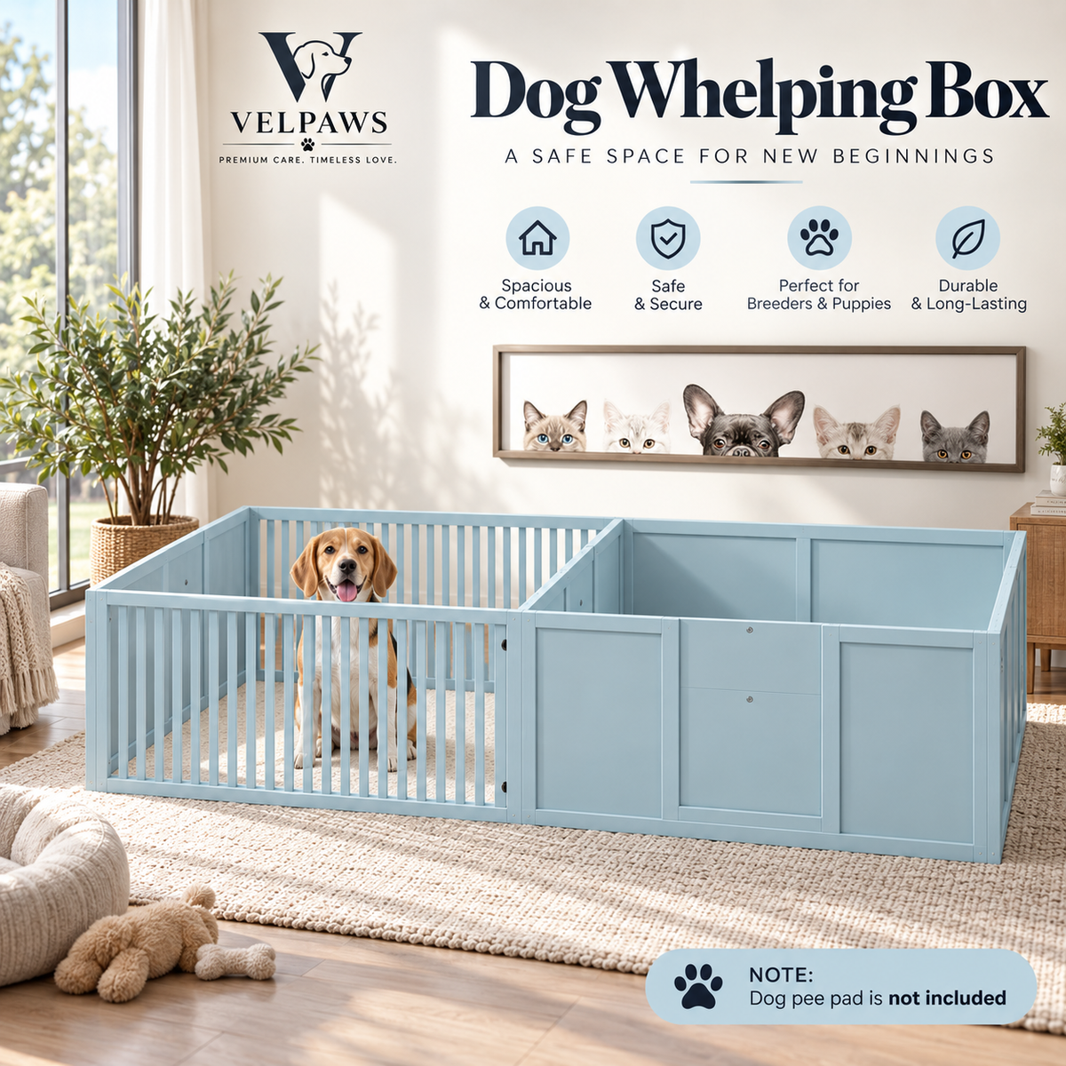 Whelping Box For Dogs Built For Mother's Comfort