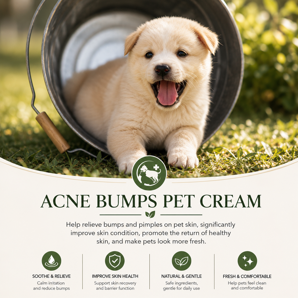Pet Skin Cream for Dogs & Cats – Soothing Care for Irritated Skin