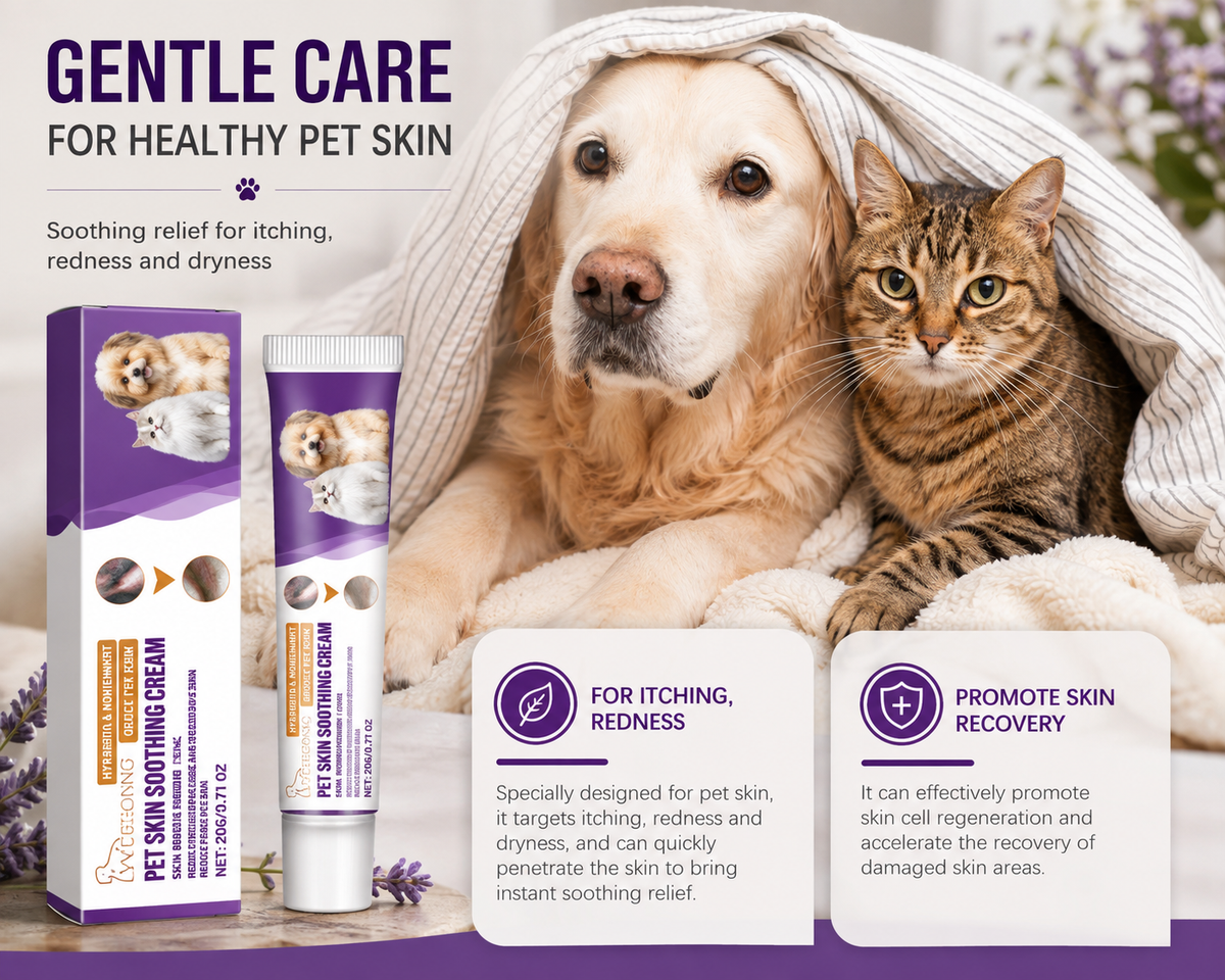 Pet Skin Soothing Cream for Dogs & Cats – Helps Soothe Itching, Redness & Dry Skin, Gentle Skin Care, 20g