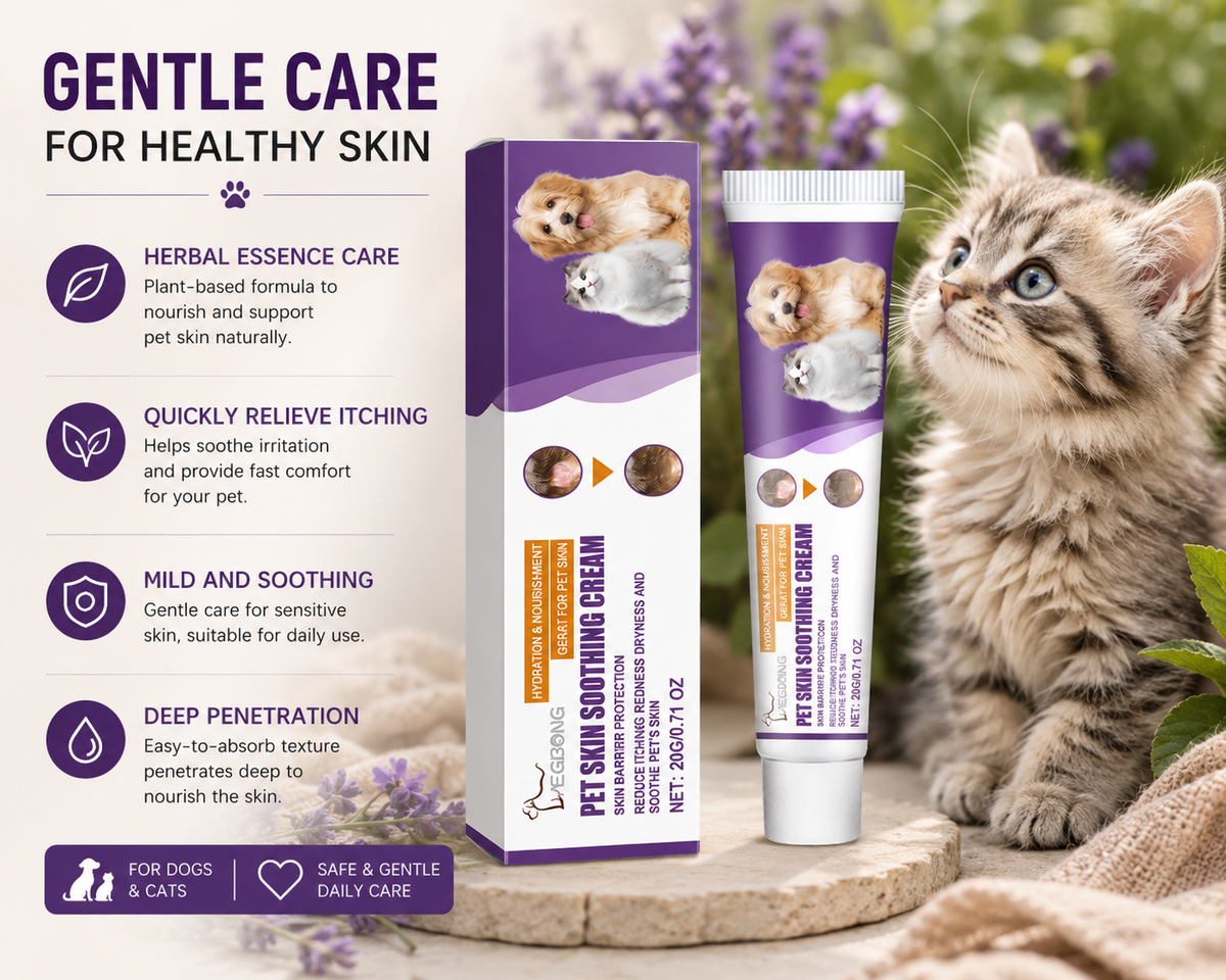Pet Skin Soothing Cream for Dogs & Cats – Helps Soothe Itching, Redness & Dry Skin, Gentle Skin Care, 20g
