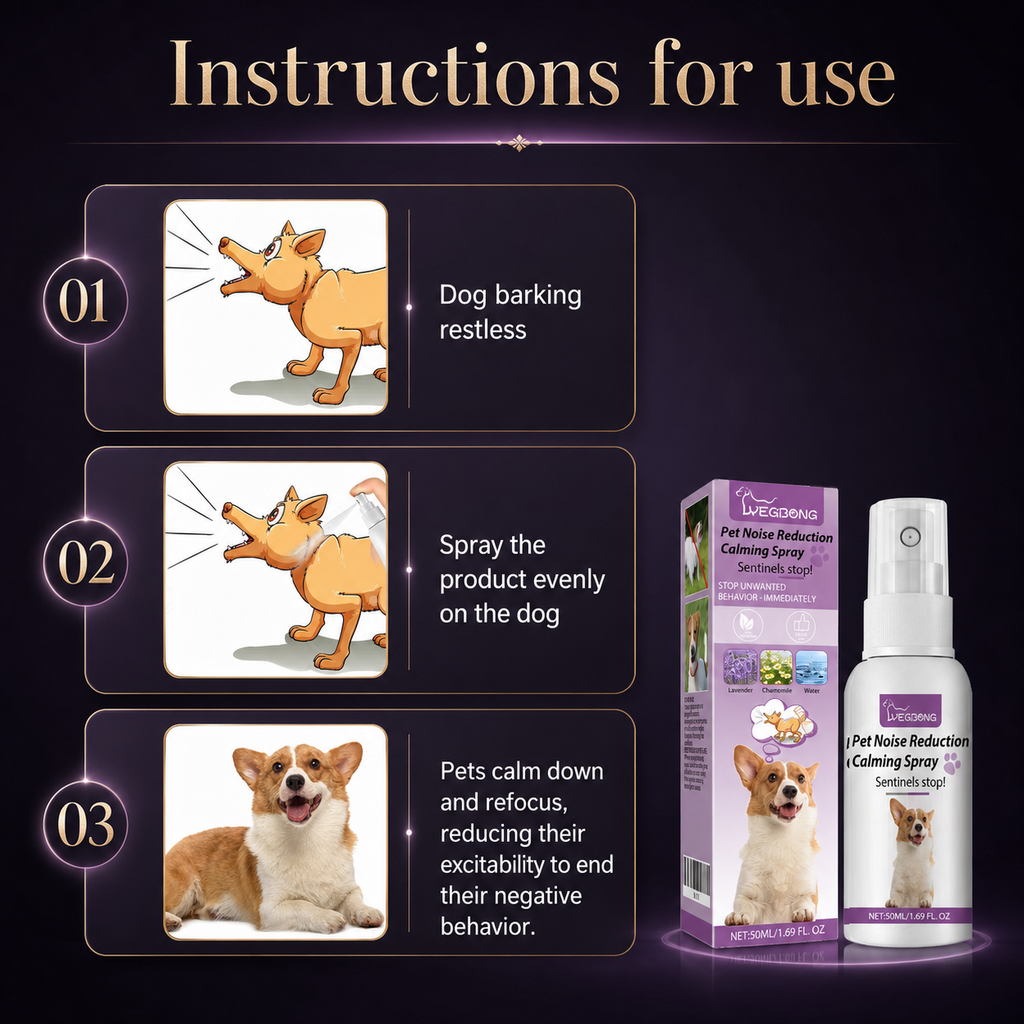 Dog Calming Spray for Barking & Anxious Behavior, Lavender & Chamomile, 50 ml