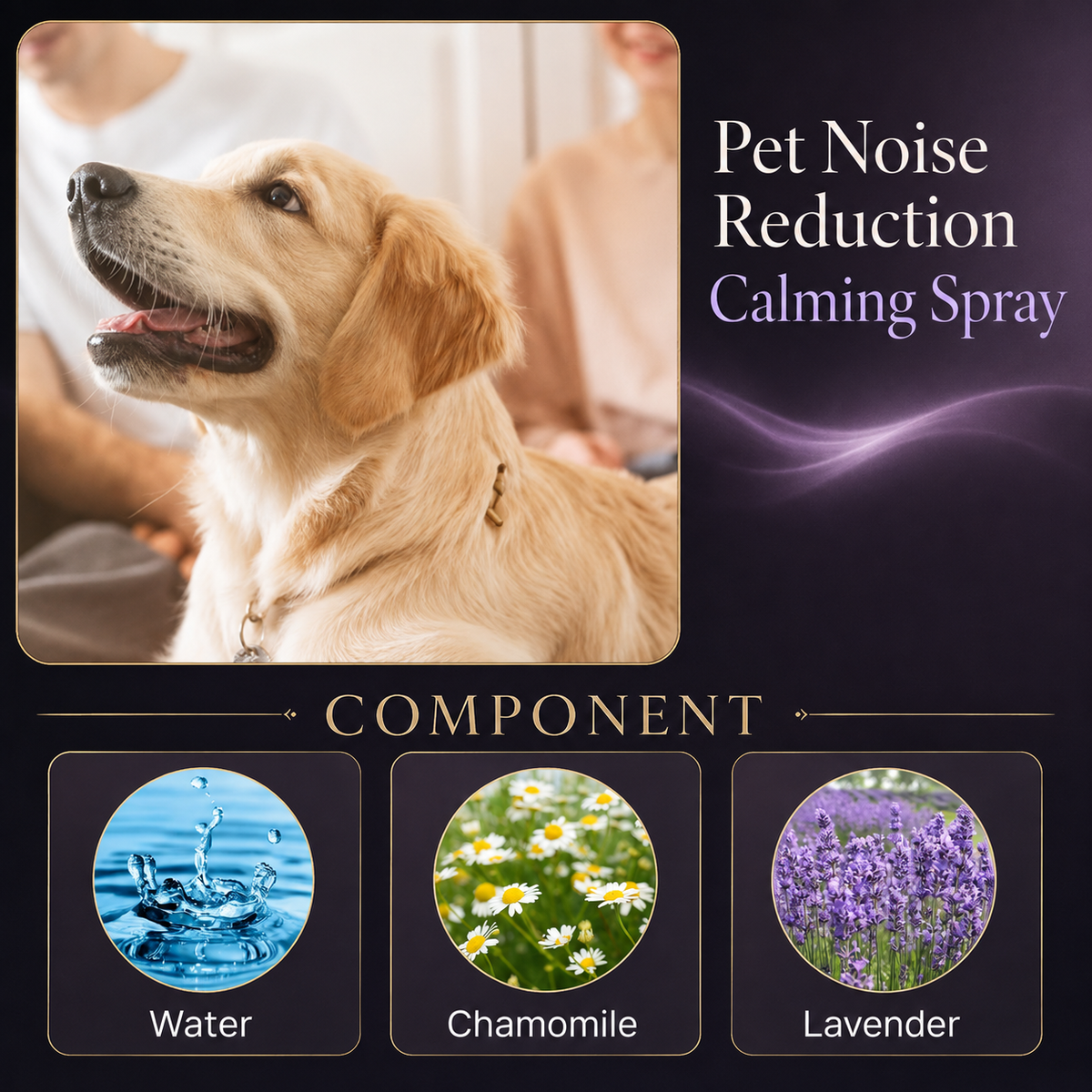 Dog Calming Spray for Barking & Anxious Behavior, Lavender & Chamomile, 50 ml