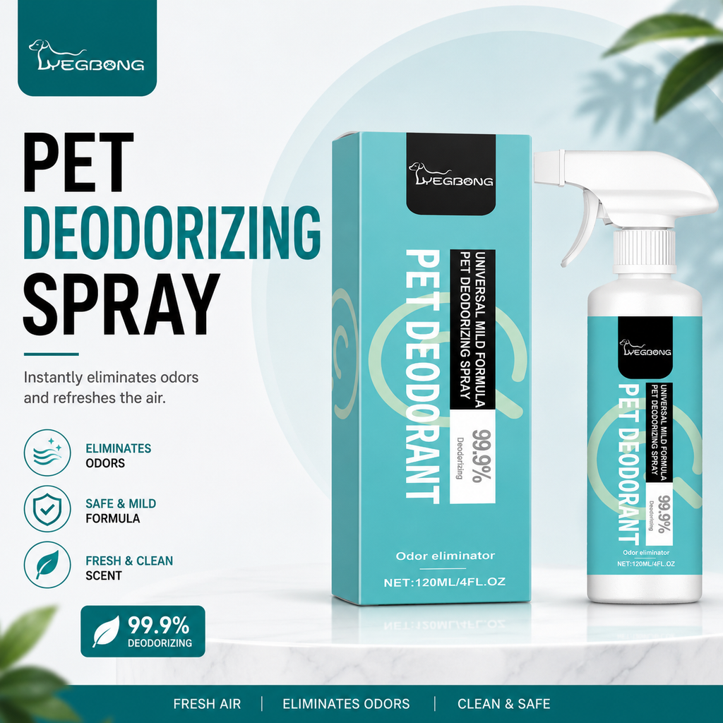 Pet Deodorizing Spray for Dogs & Cats – Odor Eliminator for Pets, Bedding, Carpets & Home, 120ml