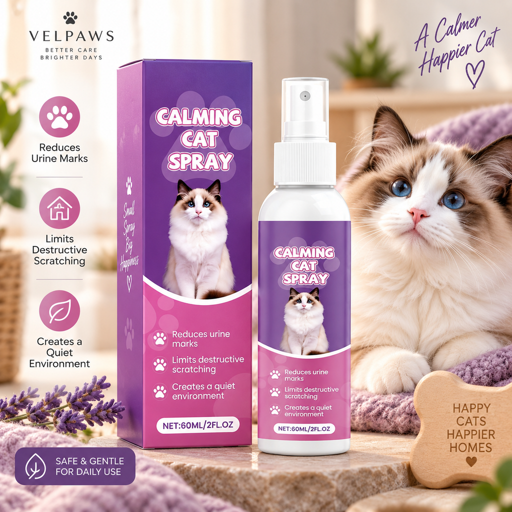 Calming Cat Spray – 60ML Natural Stress & Anxiety Relief Spray for Cats