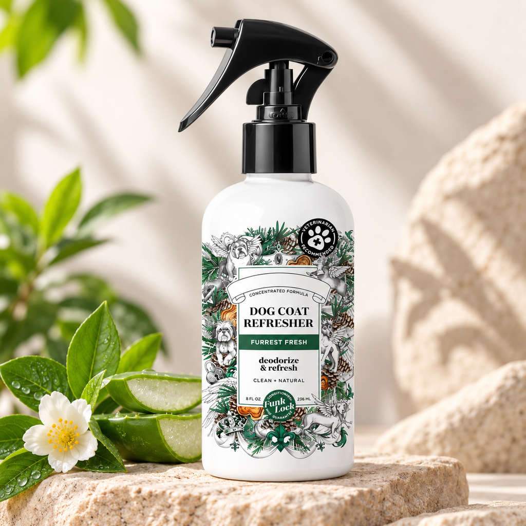 Furrest Fresh Dog Coat Refresher Spray – Fir, Amber & Cedarwood, 8 Fl Oz