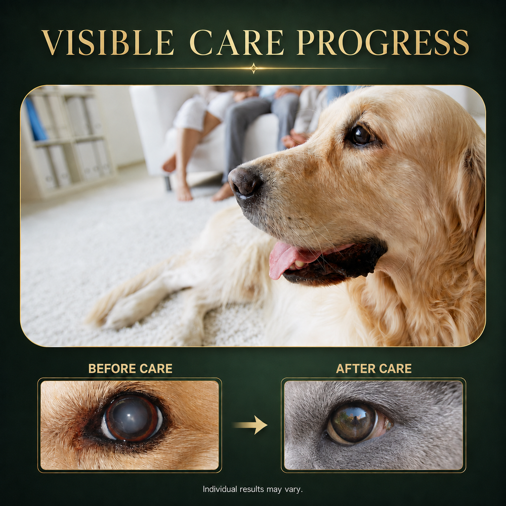 Pet Eye Drops for Dogs & Cats, Gentle Eye Care Formula with Honeysuckle, Blueberry & Chamomile, 100ml