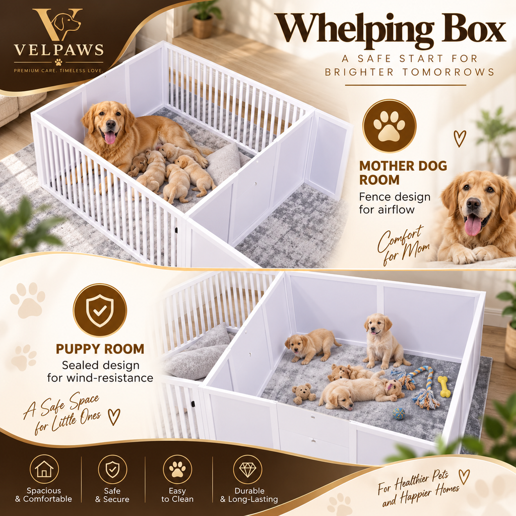 Whelping Box For Dogs Built For Mother's Comfort